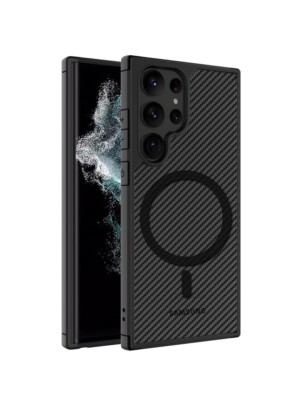 Samsung Galaxy Case Schutzhülle s21 s22 s23 s24 + plus Ultra Carbon MagSafe