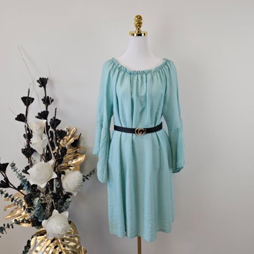Italy Kleid Hängerchen Carmen Tunika mit 3/4 Arm Gr. 40 42 44 46 Lachs - Bild 6 von 9