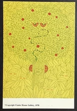 Adam and Eve by Edie Harper Vintage Continental Art Postcard Unposted