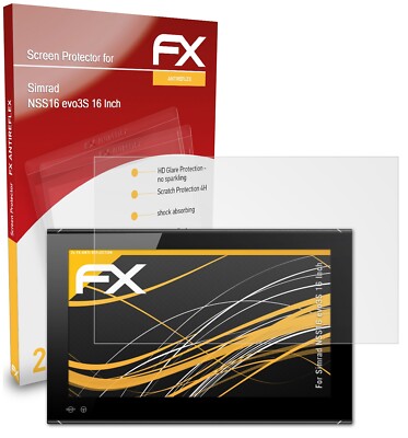 atFoliX 2x Panzerfolie für Simrad NSS16 evo3S 16 Inch Schutzfolie matt&stoßfest