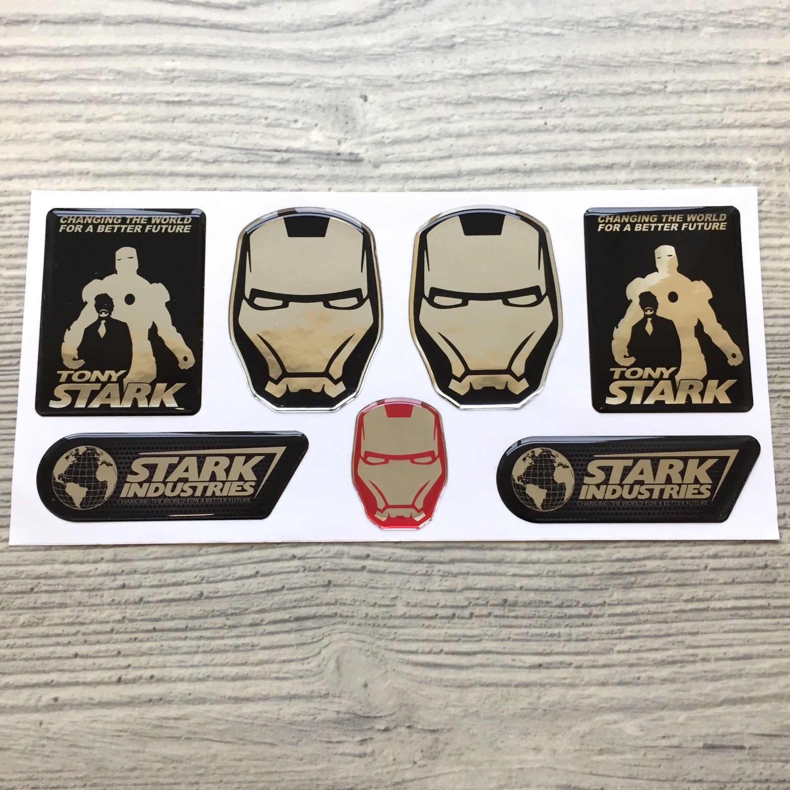 Stark Signature Sticker Iron Man Stark Industries Tony Chrome 3d domed emblem decal stickers | eBay