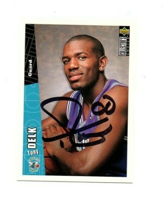 Tony Delk Kentucky autograph signed 1996-97 Upper Deck Rookie