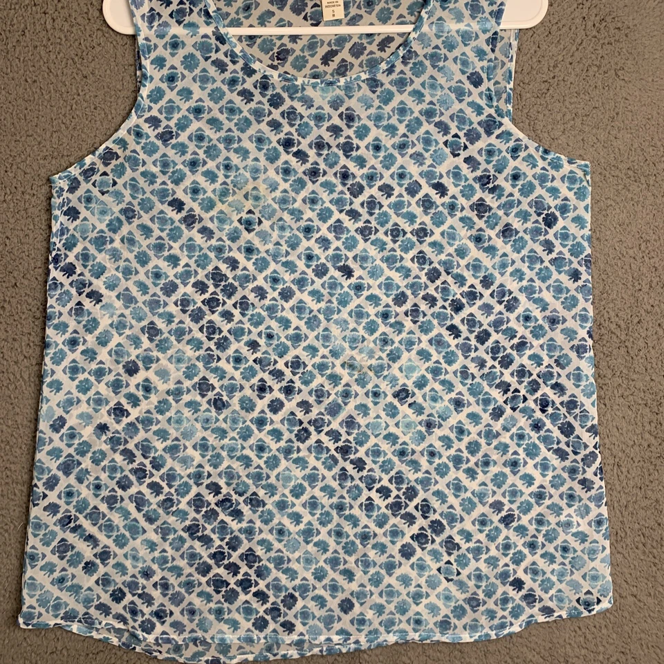 Blusa pulôver Coldwater Creek feminina pequena sem mangas poliéster - Imagem 4 de 4