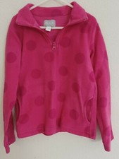 Childrens Place girls 5/6 pull over jacket pink poka dots