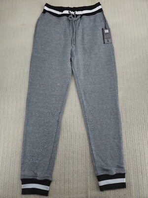 Royal Blue Active Joggers Sweatpants Mens Medium Gray Tapered Fleece Pockets NEW