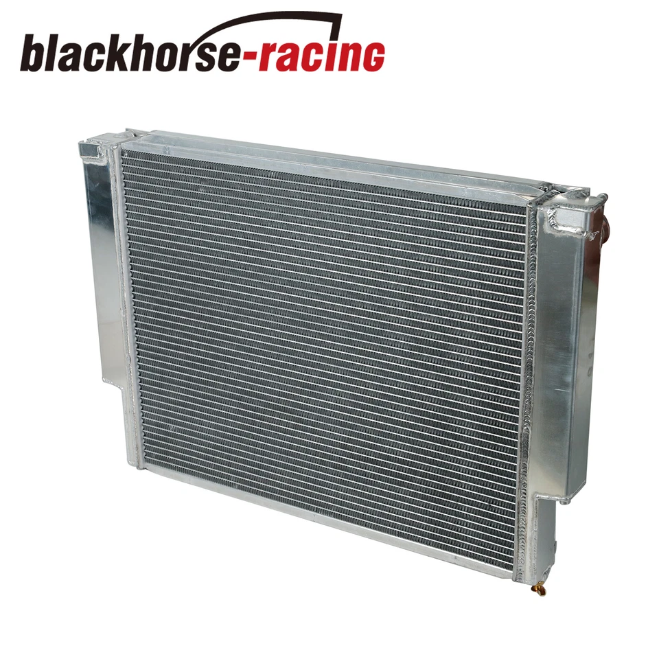 Radiador de aluminio de 2 filas para BMW E36 323i 325i 328i MT 1992-1999 + ventilador de 16" + cubierta Foto 4 de 4