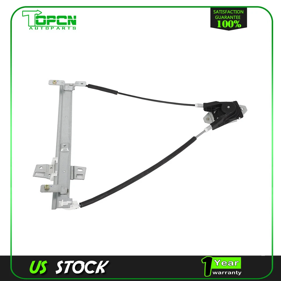 Manual Window Regulator w/o Motor For Jeep Wrangler 1997-2006 Front Driver Side - Image 2 of 4