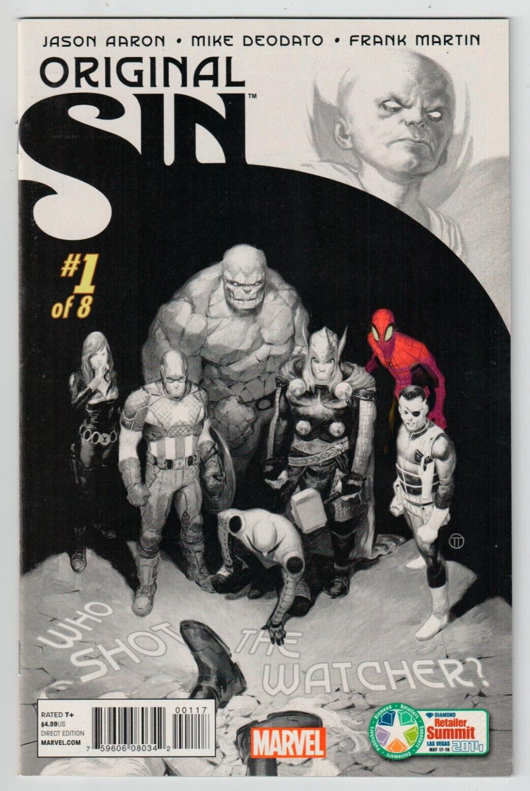 ORIGINAL SIN #1 Diamond Retailer Summit B&W Sketch Variant Cover 1st ...