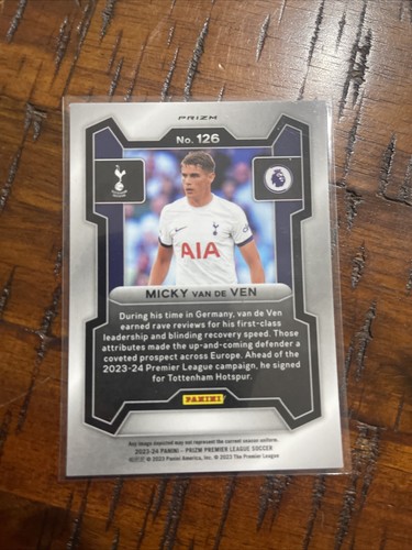 2023-24 PANINI TOTTENHAM HOTSPURS ORANGE MICKY VAN DE VEN #126 (SC22) - Picture 2 of 2