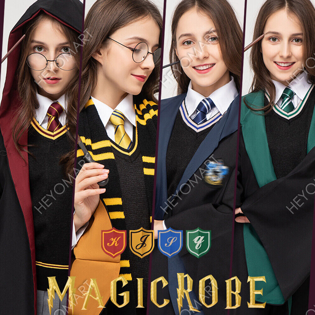 Hermione Granger Costume For Women Harry Potter Gryffindor House Scarf - Official Style Knit Wool Scarf For Cosplay &amp; Halloween Gryffindor Accessories