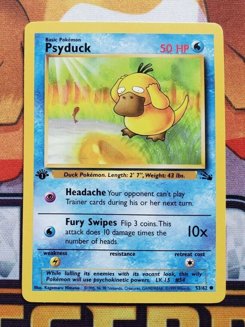 Psyduck 53/62 First Edition Fossil Pokemon Card LP-NM | eBay Psyduck 53/62 First Edition Fossil Pokemon Card LP-NM | eBay