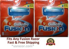16 Gillette Fusion Manual Men's Razor Blade Refill Cartridges BULK Ft Flexball 8