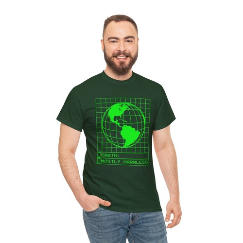 Earth: Mostly Harmless | Unisex | Heavy Cotton | T-Shirt | Hitchhiker's Guide - Picture 13 of 37