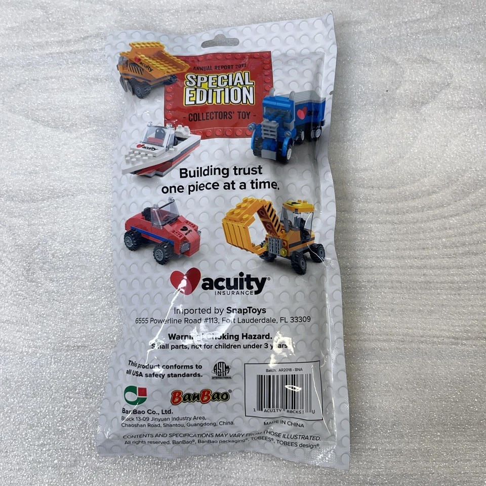 Acuity Insurance Vehicle Brick Building Toy Kits, Lot of 3,  Boat Car Truck NEW - Image 4 of 4