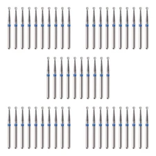 50pcs Dental Diamond Bur ball Round FG1.6mm for High Speed Handpiece BR-46