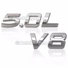 1 - BRAND NEW 3D Adhesive Chrome Badge Emblem Rear Side Fender 5.0L V8 BADGE