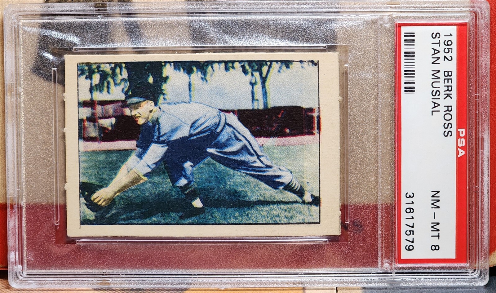 STAN MUSIAL 1952 Berk Ross Hit Parade of Champions PSA 8 NM-MT CARDINALS HOF