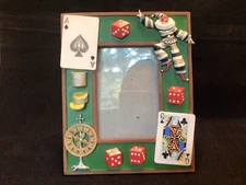 Vintage 3D Resin Jester Harlequin Gaming Picture Frame 8 x 6.5