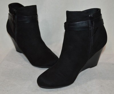report wedge booties