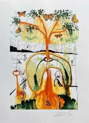 Salvador Dali Alice In Wonderland Mad Tea Party Limited Edition Art Lithograph