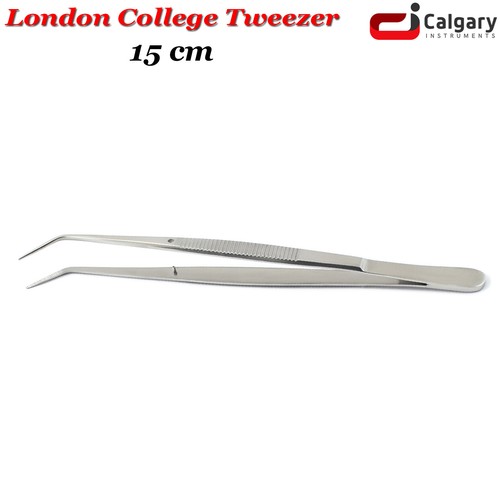 London College Tweezers Surgical Cotton & Dressing Forceps Serrated Tip Pliers - Picture 3 of 3