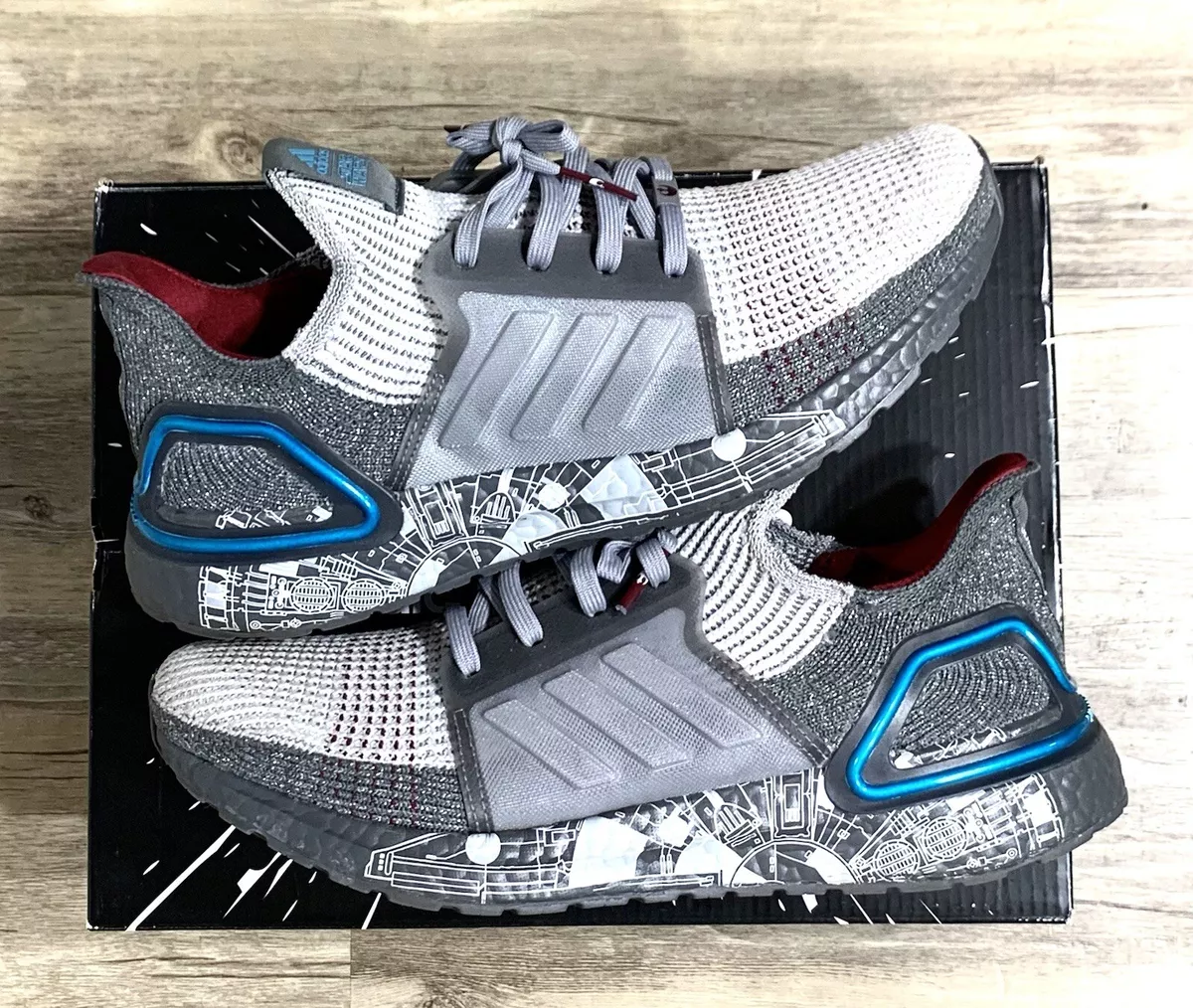 Size 9 adidas UltraBoost 19 x Star Wars Millennium Falcon 2019