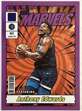 2023-24 Donruss ANTHONY EDWARDS Net Marvels PURPLE PRESS PROOF T-Wolves #10. Ssp