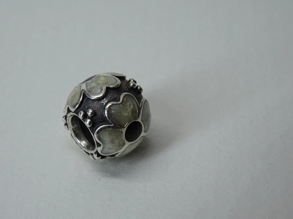 Original Pandora  Element 791041EN Emaille Blume Element 925 Silber Charms Nr.9 - Bild 2 von 2