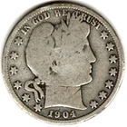 1904 O Barber Half grades in GOOD+ condition ~ FULL RIMS ~ SEE THE SCAN  stk Y20