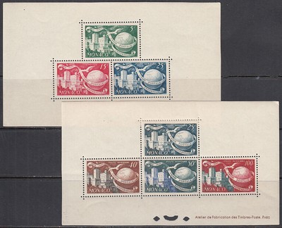 Monaco - Hojas Especiales Yvert 1+3 ** Mnh UPU