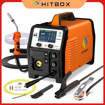 HITBOX 7 IN 1 200A MIG Schweißgerät Doppelpuls MIG /LIFT-WIG/SPOT/MMA Schweiße