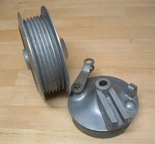 Vintage front brake hub drum shoe & plate Benelli Ducati Harley Aermacchi Rapido
