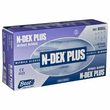 SHOWA BEST 8005 L LARGE N-DEX PLUS NITRILE GLOVES 3 BOXES/150 GLOVES TOTAL