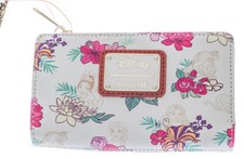 Cartera Floral Disney Princess Loungefly Ariel, Bell, Tiana, Aurora, Mulan AOP