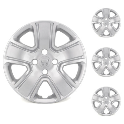 4x ORIGINAL Dacia Radkappe Radblende 15'' Silber DOKKER LODGY LOGAN 2 403151898R