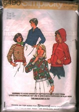 6490 Vintage Simplicity Sewing Pattern Misses 1970s Unlined Jacket Top Stretch