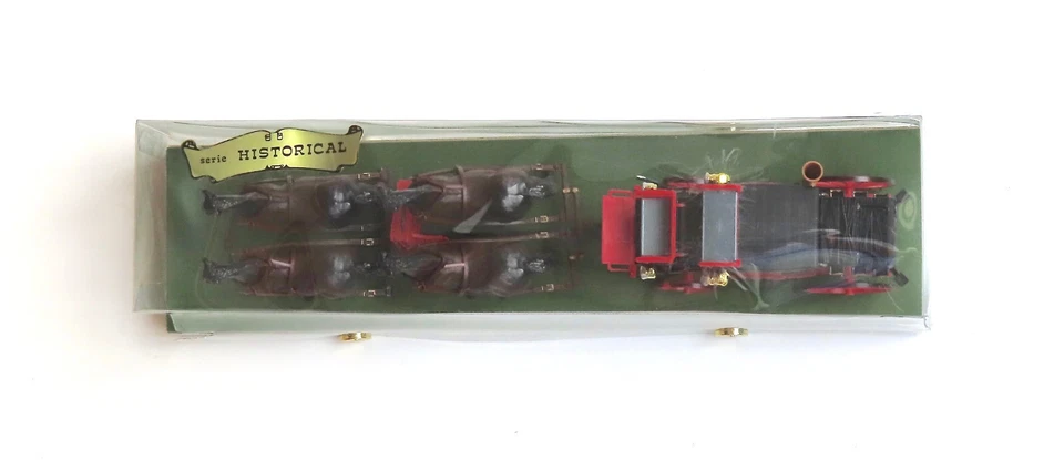 Entrenador de correo inglés serie histórica Brumm con 4 caballos modelo 1:43, Italia, nuevo en caja Foto 3 de 4