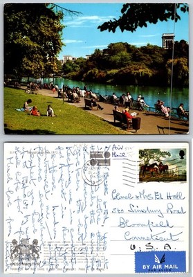 Vintage 1967 St. James's Park London Postcard by John Hinde - Air Mail