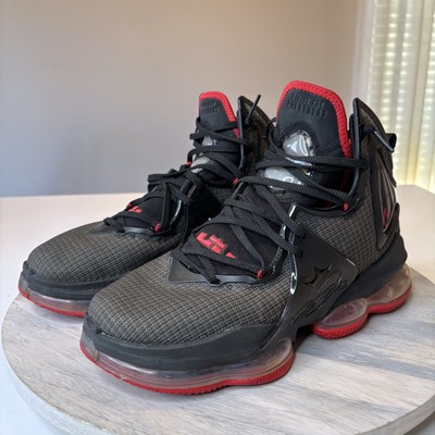 Nike Men's LeBron James 19 XIX Black & Red Basketball Sneakers