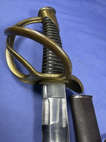 NICE US PRE CIVIL WAR AMES M1840 WRIST BREAKER CAVALRY SWORD w SCABBARD-1856