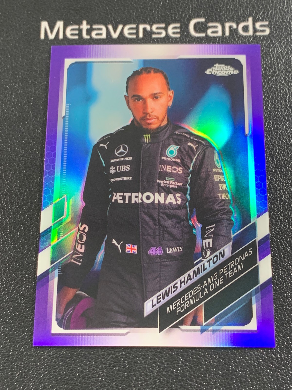 2021 Topps Chrome Formula 1 Lewis Hamilton F1 Driver Purple 303/399 #1