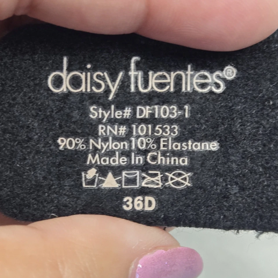 Sujetador mujer Daisy Fuentes 36D camiseta negra con aros correa ligeramente forrada LEER Foto 3 de 4