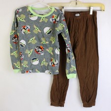 2 Pc Star Wars Grogu Baby Yoda Long-Sleeve Pajama Set Boys' Size 8