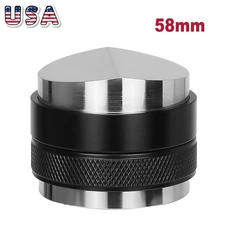 58mm Coffee Distributor Tamper Dual Head Coffee Powder Leveler Adjustable Depth