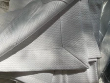 Matouk Italy NWT 1pc F/Q Coverlet Augusta White 100% Cotton