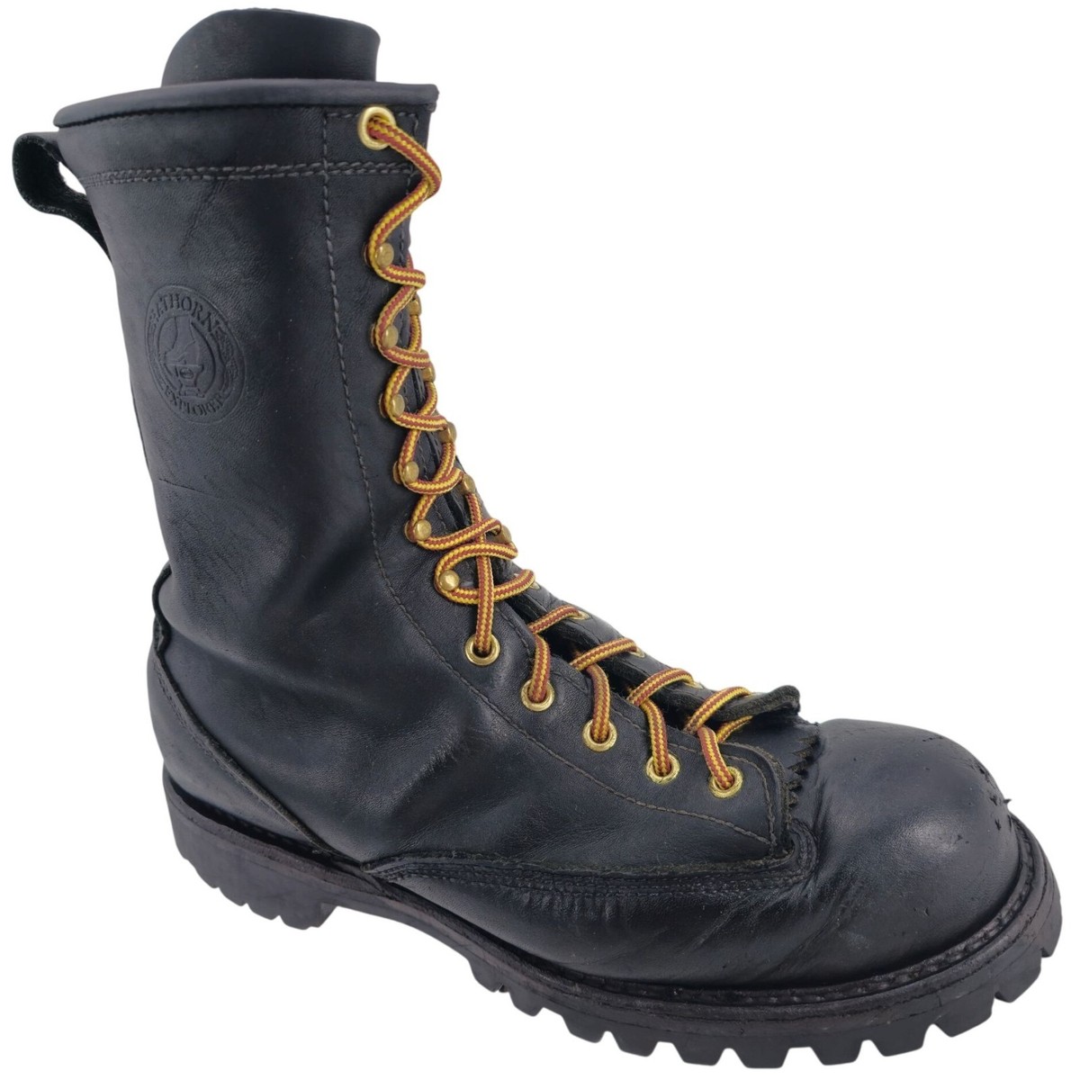 White\'s Hathorn Boots Men 10.5 Black Leather Work Boots USA Explorer Firefighter White main image 4