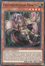 YuGiOh Fallenstellerin Mantis COTD-DE030 Super Rare Good 1st