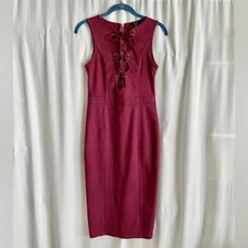 Cherry color (dark red) mini dress. Sleeveless. Size S.