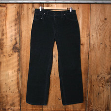 Vintage WRANGLER Made in USA Dark Blue Corduroy Pants Tag 36x30 Measure 34x29