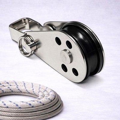 Seilrolle Umlenkrolle Seilzug für Seile Blockseilrolle Nylonrolle Edelstahl V2A